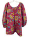 Arianne Elmy Size Small Pink, Blue, Yellow Polyester Blend Long Sleeve Dress Pink, Blue, Yellow / Small