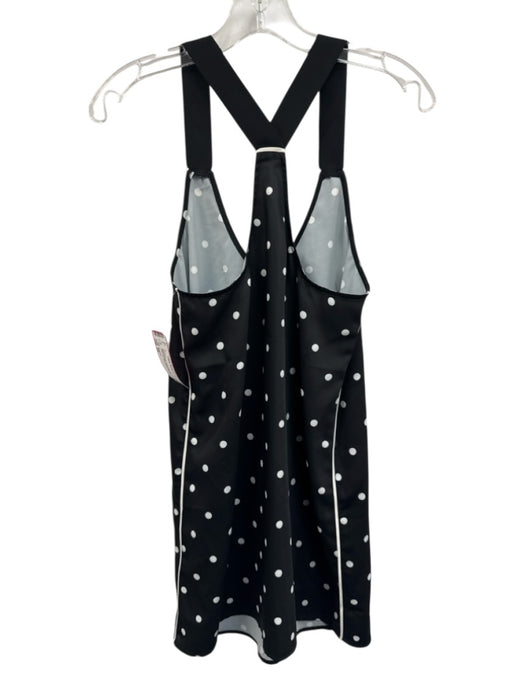 Negative Size XS Black & White Polyester Sleeveless Polka Dot Racerback Lingerie Black & White / XS