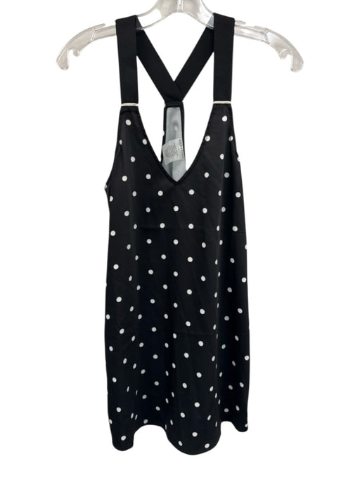 Negative Size XS Black & White Polyester Sleeveless Polka Dot Racerback Lingerie Black & White / XS