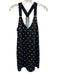 Negative Size XS Black & White Polyester Sleeveless Polka Dot Racerback Lingerie Black & White / XS