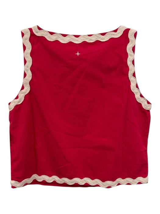 Voyageur by Mersa Size XS Raspberry Pink Cotton Sleeveless Embroidered Skirt Set Raspberry Pink / XS