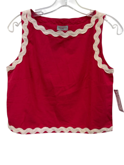 Voyageur by Mersa Size XS Raspberry Pink Cotton Sleeveless Embroidered Skirt Set Raspberry Pink / XS