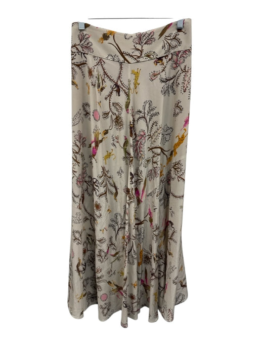 Dorothee Schumacher Size 2 Taupe, Pink, Brown Viscose Snap Button Doodle Skirt Taupe, Pink, Brown / 2