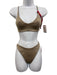 Left On Friday Size XS Taupe Nylon Blend Spaghetti Strap High Rise swimwear Taupe / XS