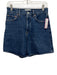 Agolde Size 25 Medium Wash Cotton Denim High Rise Distressed Wide Leg Shorts Medium Wash / 25