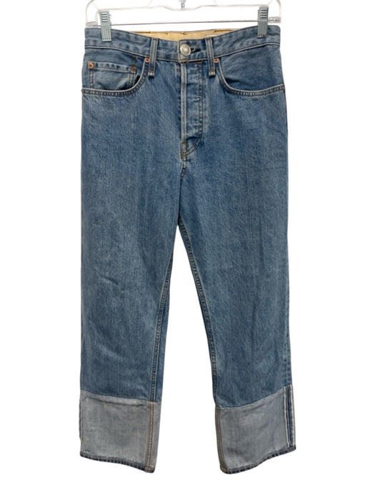 Rag & Bone Size 27 Light Wash Cotton Denim High Rise Cuffed Hem Jeans Light Wash / 27