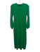 Pomander Place Size XXS Green Rayon Blend Long Sleeve Textured Maxi Dress Green / XXS