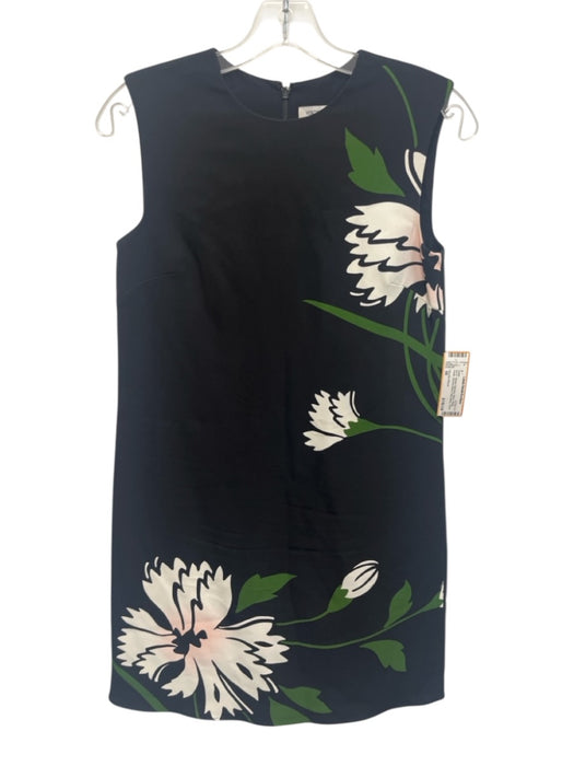 Veronica Beard Size 00 Black, White, Green Viscose Blend Sleeveless Floral Dress Black, White, Green / 00