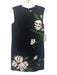 Veronica Beard Size 00 Black, White, Green Viscose Blend Sleeveless Floral Dress Black, White, Green / 00