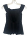 Favorite Daughter Size 0 Black Viscose Blend Cap Sleeve Button Front Boning Top Black / 0