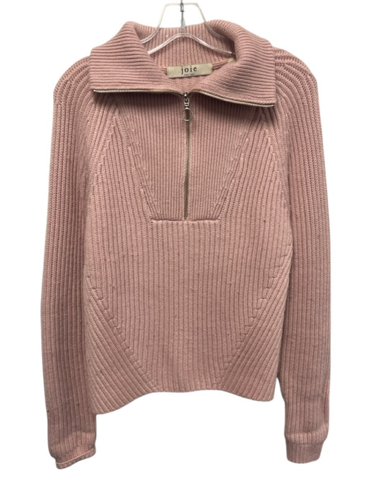 Joie Size XXS Pink Purple Wool Long Sleeve Ribbed Quarter Zip Mock Neck Sweater Pink Purple / XXS