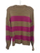 Splendid Size XS Beige & Pink Acrylic Blend Long Sleeve Striped Knit Sweater Beige & Pink / XS