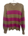 Splendid Size XS Beige & Pink Acrylic Blend Long Sleeve Striped Knit Sweater Beige & Pink / XS