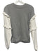 Rebecca Minkoff Size XXS Gray & White Cotton Long Sleeve Heathered Sweater Gray & White / XXS