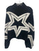 Lovers + Friends Size XXS Black & White Acrylic Blend Long Sleeve Star Sweater Black & White / XXS