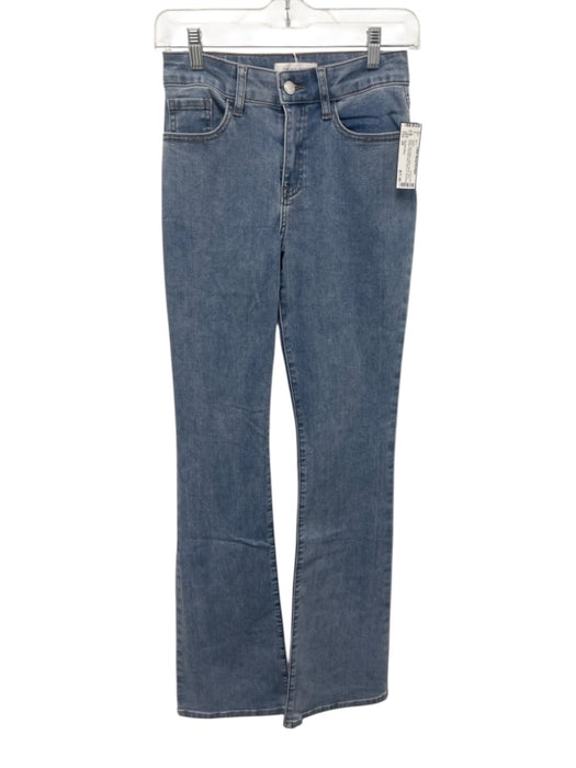 The Noli Shop Size 25 Light Wash Cotton Denim Zip & Button Contrast Stitch Jeans Light Wash / 25