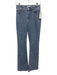 The Noli Shop Size 25 Light Wash Cotton Denim Zip & Button Contrast Stitch Jeans Light Wash / 25