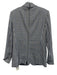 Tibi Size 0 Black & White Polyester Blend Checked Flap Pocket Back Zip Jacket Black & White / 0