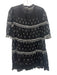 Isabel Etoile Marant Size 38 Black & White Cotton Long Balloon Sleeve Dress Black & White / 38