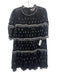 Isabel Etoile Marant Size 38 Black & White Cotton Long Balloon Sleeve Dress Black & White / 38