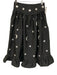 Batsheva Size 4 Black & White Polyester Yoke Detail Stars Rhinestones Maxi Skirt Black & White / 4