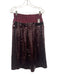 Tibi Size 4 Burgundy Silk Elastic Waist Layered All Over Sequins Skirt Burgundy / 4