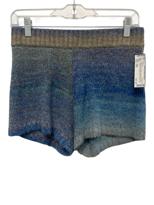 L Space Size S/M Blue, Green & Multi Acrylic Blend Knit Heathered Shorts Blue, Green & Multi / S/M
