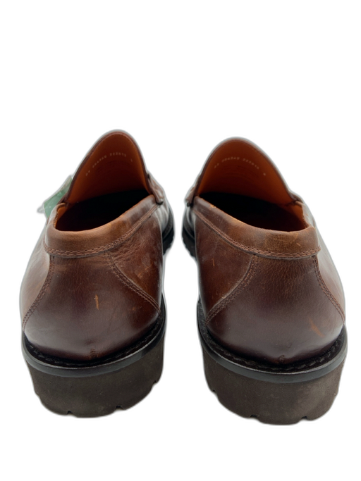 Peter Huber Shoe Size 9 Brown Leather Solid Stacked Heel Dress Men's Shoes Brown / 9