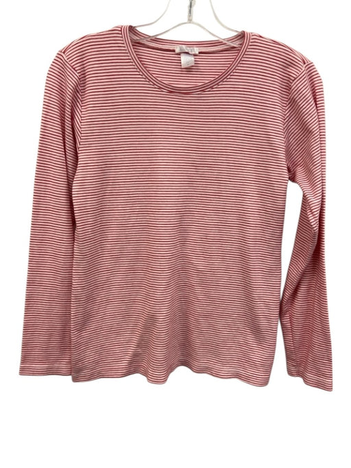 Lake Size XS Red & White Pima Cotton Stripe Long Sleeve Top Red & White / XS