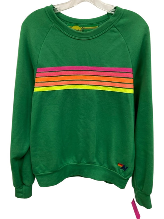 Aviator Nation Size XS Green & Multi Polyester & Cotton Long Sleeve Sweater Green & Multi / XS