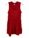 Daily Practice Size XXS Red Cotton Sleeveless Mesh Zip Up Pockets Dress Red / XXS