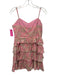 Olivaceous Size M Pink & Green Cotton Tiered Floral Spaghetti Strap Dress Pink & Green / M
