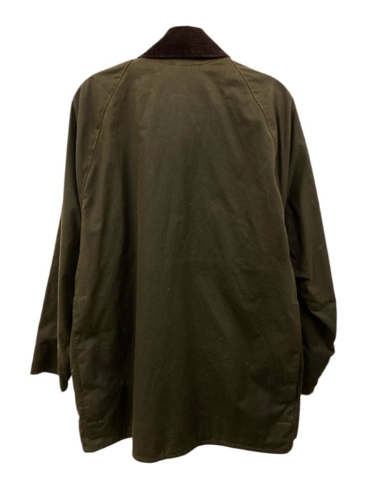 Barbour Size 40 Olive Green Cotton Zip & Snap Men's Jacket Olive Green / 40