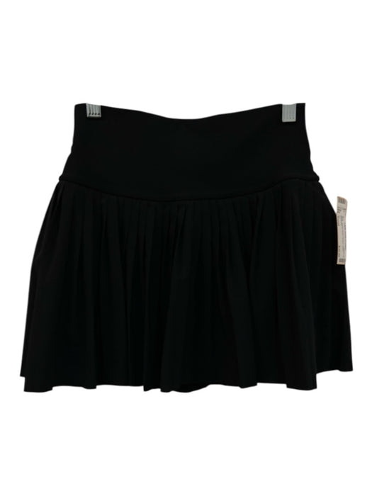 Alo Size Small Black Stretch Waist Pleated Skort Skirt Black / Small
