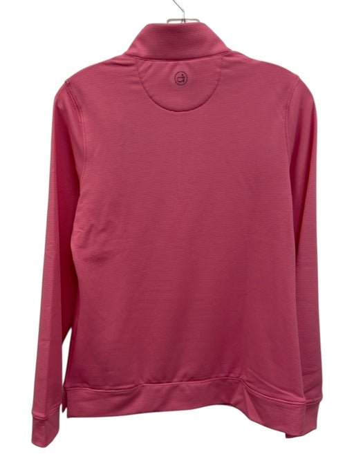 Magnolia Lane Size Small Hot pink Polyester Blend Quarter Zip Striped Sweater Hot pink / Small