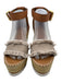 See By Chloe Shoe Size 39 Taupe & Brown Leather Upper Fringe Canvas Espadrille Taupe & Brown / 39
