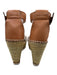 See By Chloe Shoe Size 39 Taupe & Brown Leather Upper Fringe Canvas Espadrille Taupe & Brown / 39