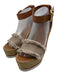 See By Chloe Shoe Size 39 Taupe & Brown Leather Upper Fringe Canvas Espadrille Taupe & Brown / 39