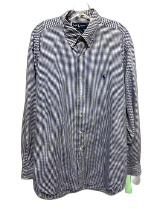 Ralph Lauren Size L Blue & White Cotton Gingham Button up Long Sleeve Shirt Blue & White / L