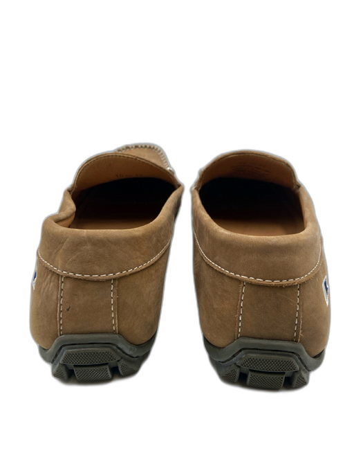 Riomar Shoe Size 10 Beige Leather Solid Driver Men's Shoes Beige / 10