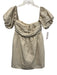 Abercrombie & Fitch Size MP Beige & Black Cotton Blend Short Puff Sleeve Romper Beige & Black / MP