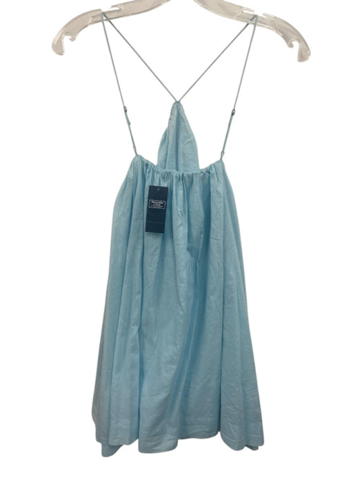 Abercrombie & Fitch Size MP Baby Blue Cotton Spaghetti Strap Pockets Dress Baby Blue / MP