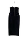 Helmut Lang Size 10 Black Polyester V Neck Sleeveless Back Zip Front Slit Dress Black / 10