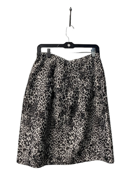 Max Mara Size 44 Brown, cream & black Polyester Side Zip Animal Print Skirt Brown, cream & black / 44