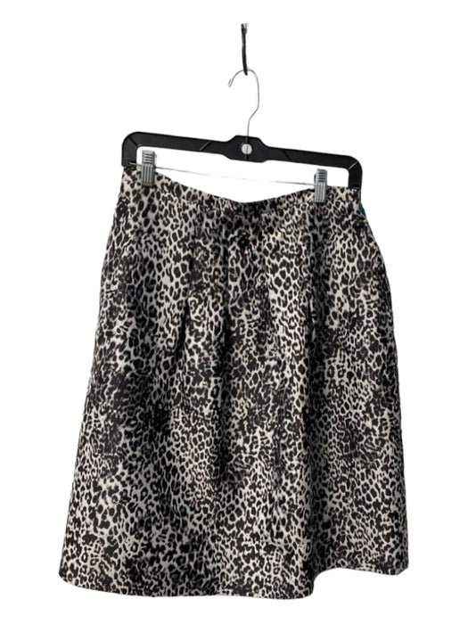 Max Mara Size 44 Brown, cream & black Polyester Side Zip Animal Print Skirt Brown, cream & black / 44