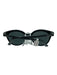 Prada Black Acetate Cat Eye Rounded Black Lens Sunglasses Black