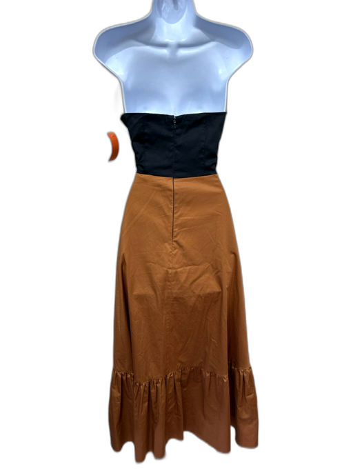 Hutch Size 4 Orange & Black Cotton Spaghetti Strap Bow Detail Sleeveless Dress Orange & Black / 4