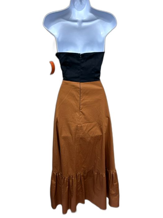 Hutch Size 4 Orange & Black Cotton Spaghetti Strap Bow Detail Sleeveless Dress Orange & Black / 4
