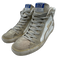 Golden Goose Shoe Size 40 White & Gray Leather Ankle High Side Zip Sneakers White & Gray / 40