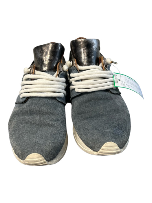 Esse Ut Esse Shoe Size 39 Blue Gray Leather Suede lace up Fringe Sneaker Shoes Blue Gray / 39